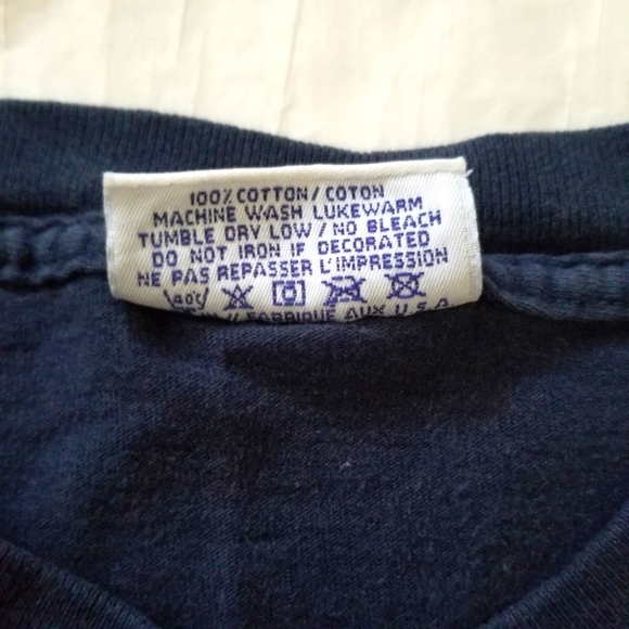 REEBOK Vintage Men's Short Sleeve T-shirt Size M Blue - Picture 3 of 3